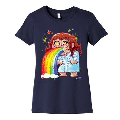 90's Rainbow Barfing Exorcist Women's Cotton Tee