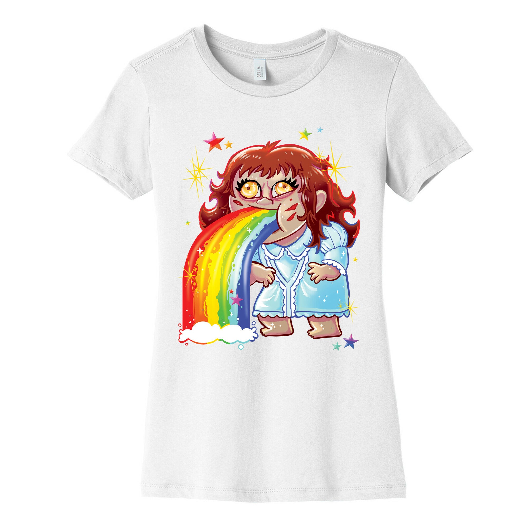 90's Rainbow Barfing Exorcist Women's Cotton Tee