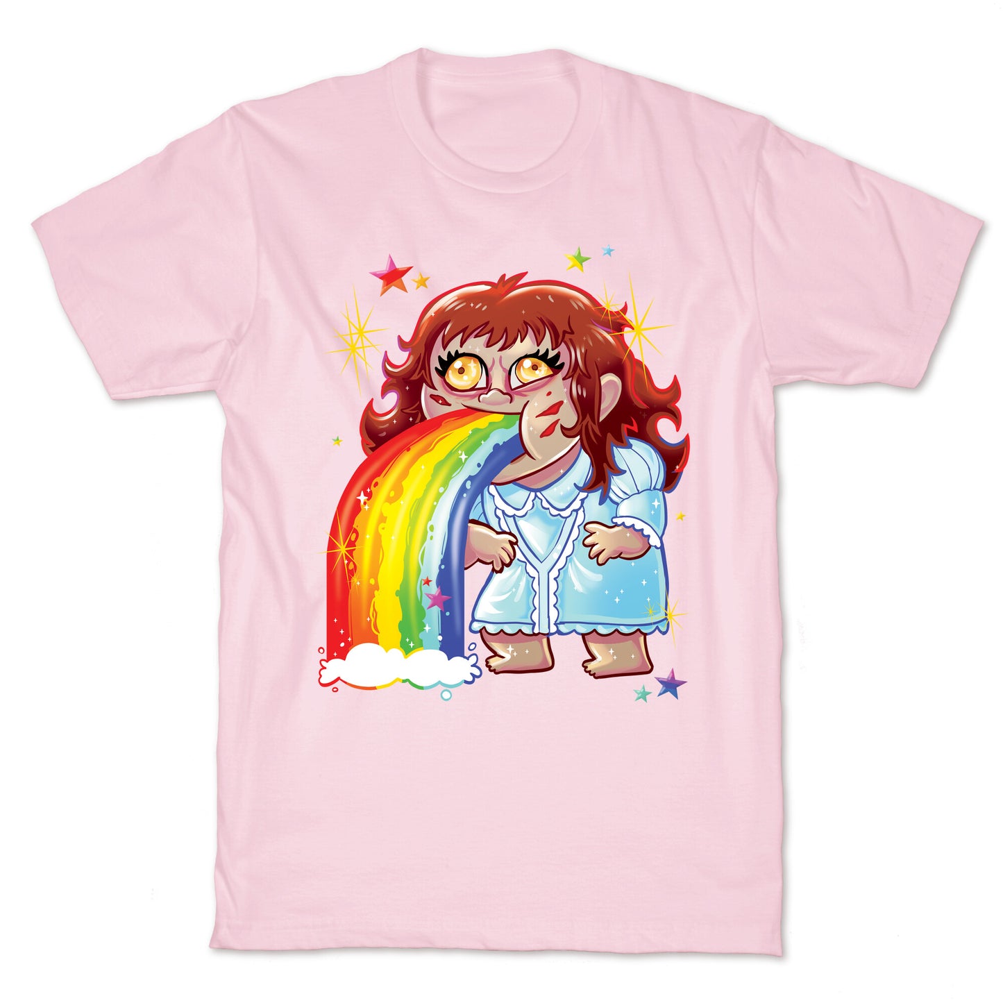 90's Rainbow Barfing Exorcist T-Shirt