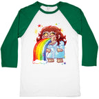 90's Rainbow Barfing Exorcist Baseball Tee