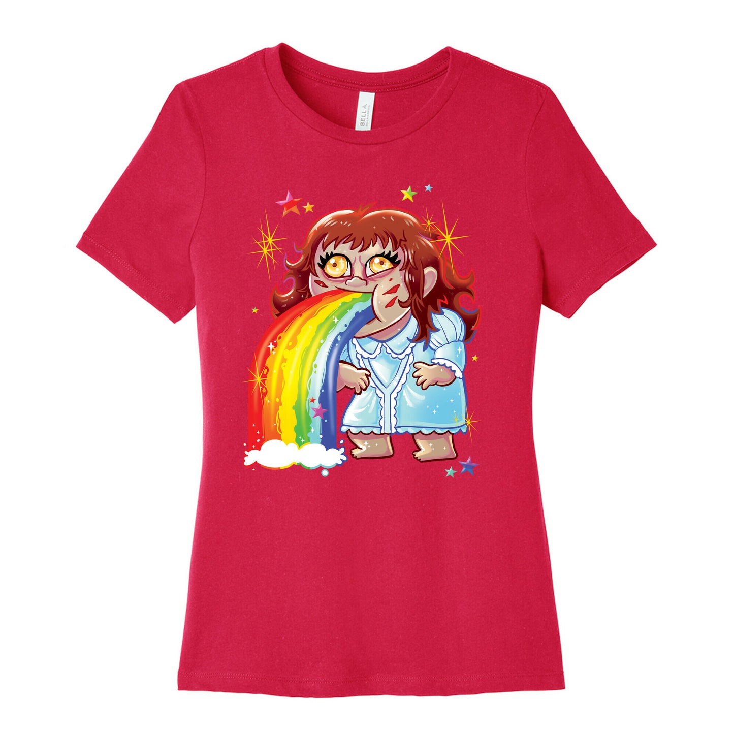 90's Rainbow Barfing Exorcist Women's Cotton Tee