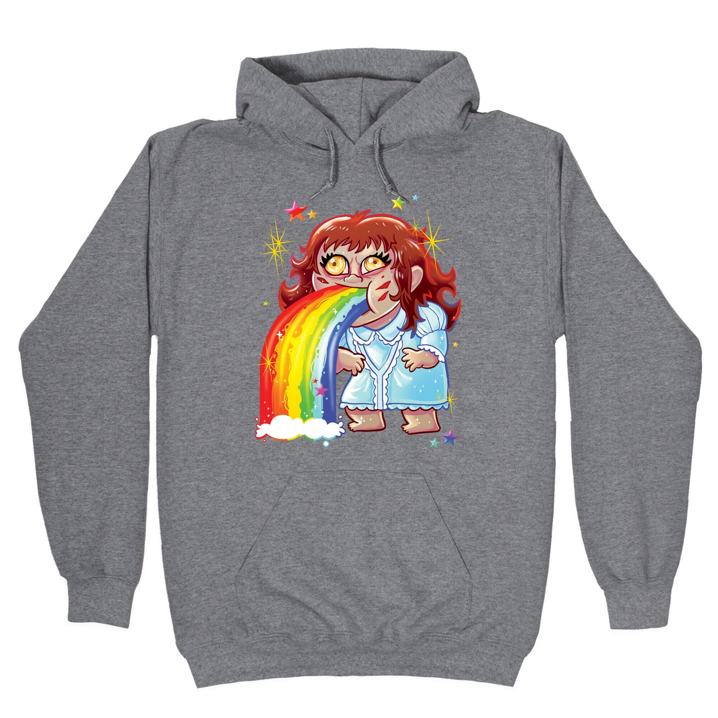 90's Rainbow Barfing Exorcist Hoodie