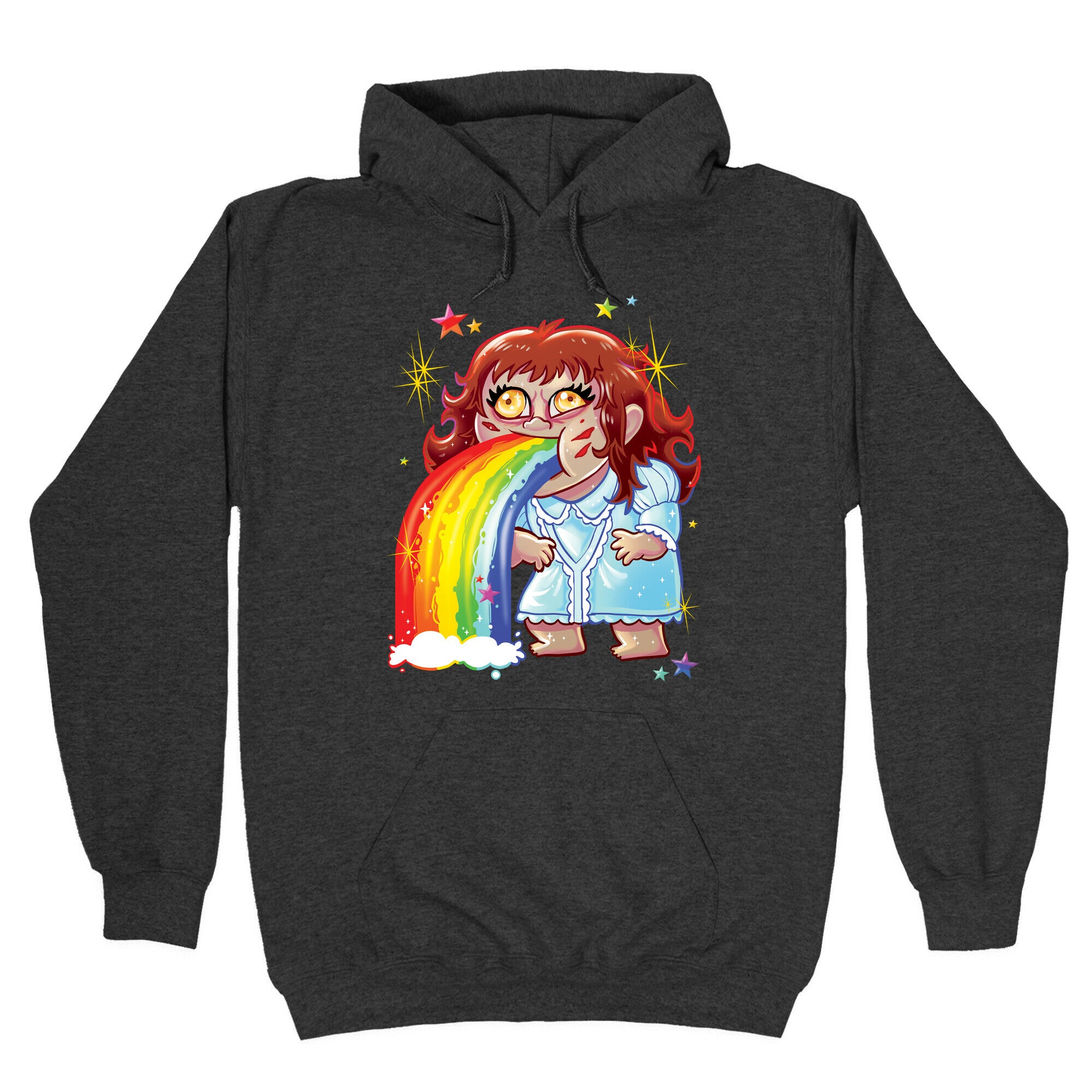90's Rainbow Barfing Exorcist Hoodie