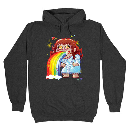 90's Rainbow Barfing Exorcist Hoodie