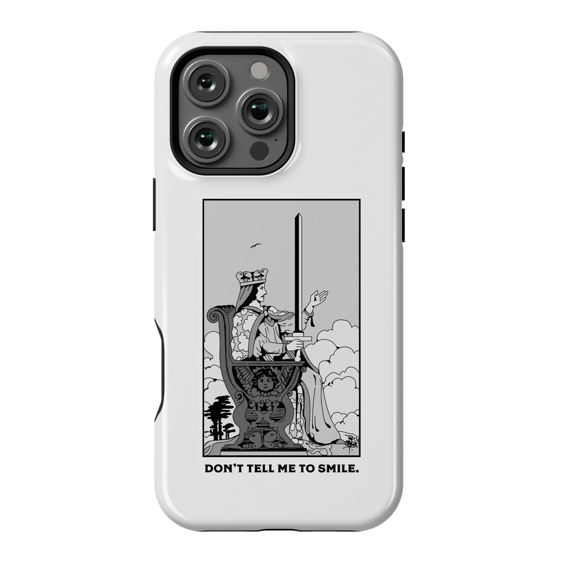 Don't Tell Me To Smile (Queen Of Swords Tarot) Phone Case