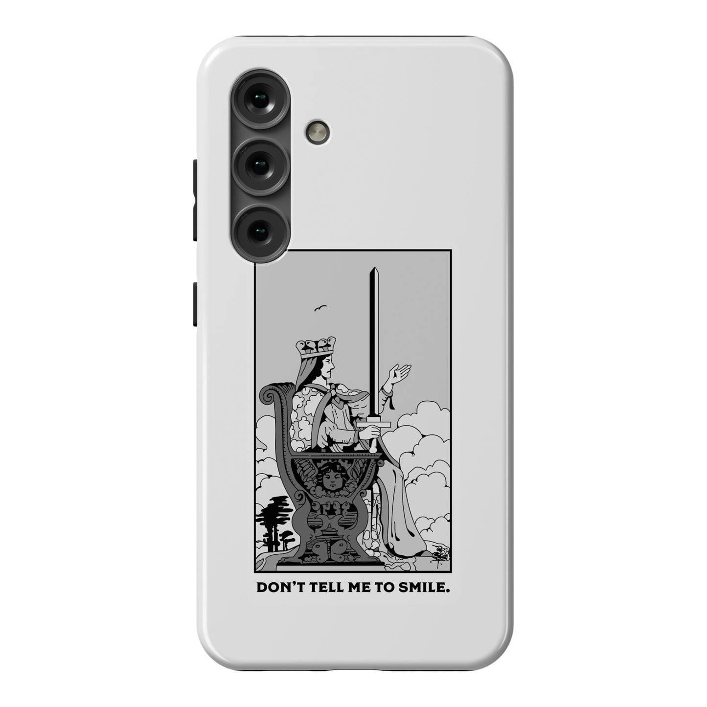 Don't Tell Me To Smile (Queen Of Swords Tarot) Phone Case