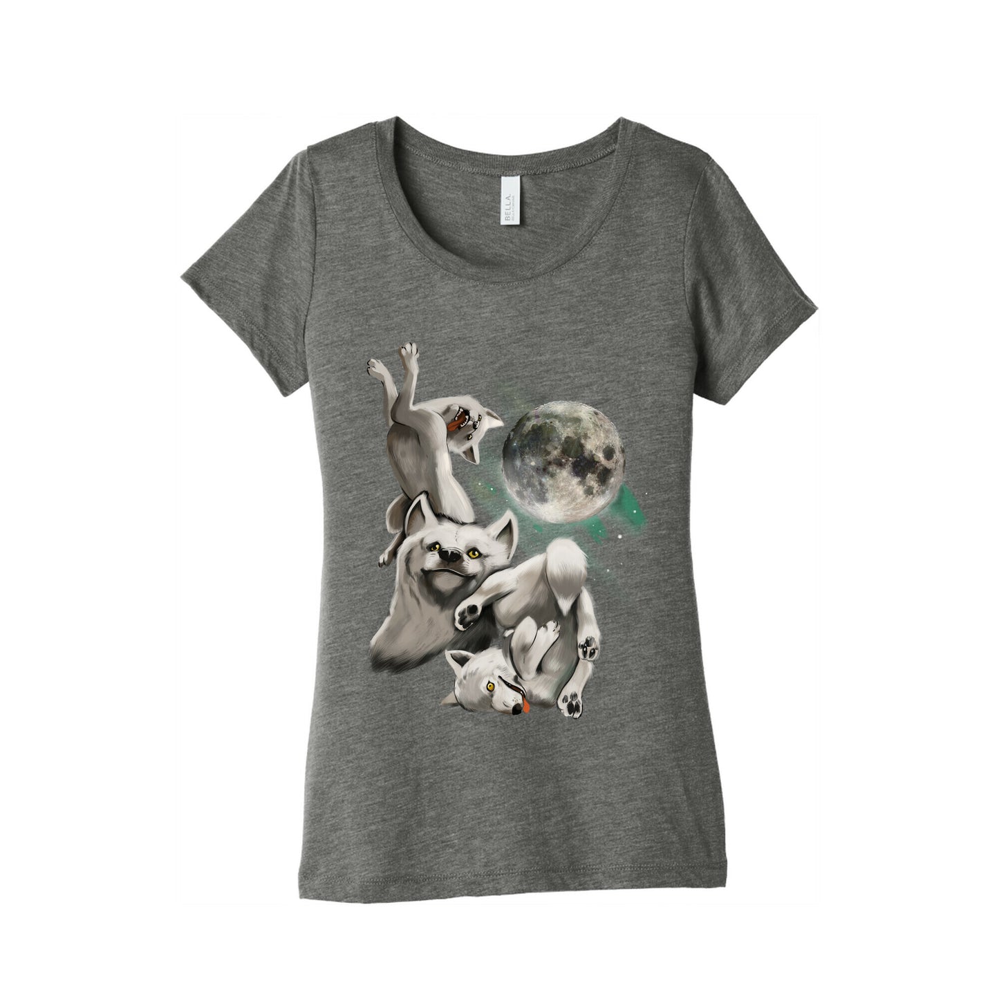 Three Wolf Moon Moon Women's Triblend Tee