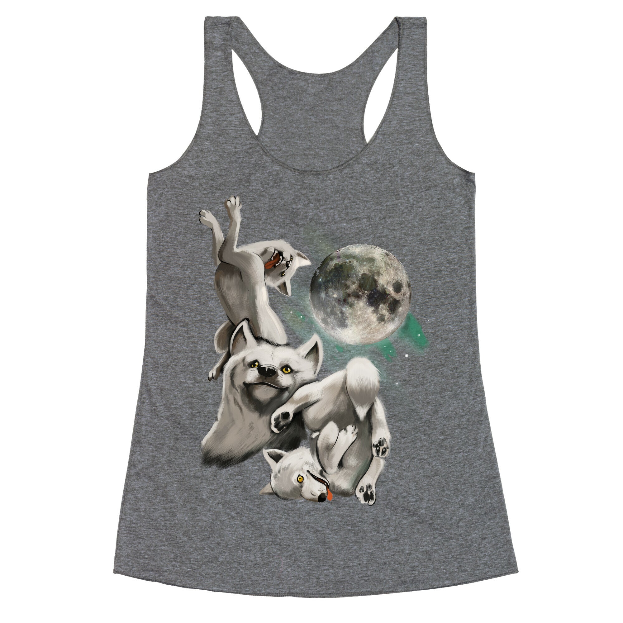 Three Wolf Moon Moon Racerback Tank