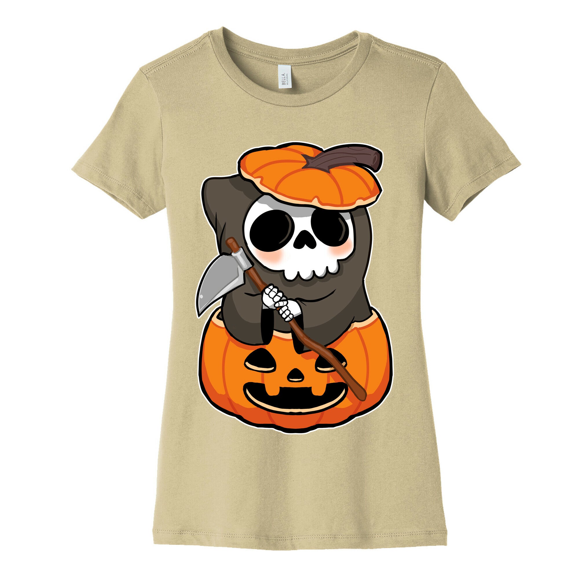Cute Halloween Grim Reaper Women's Cotton Tee