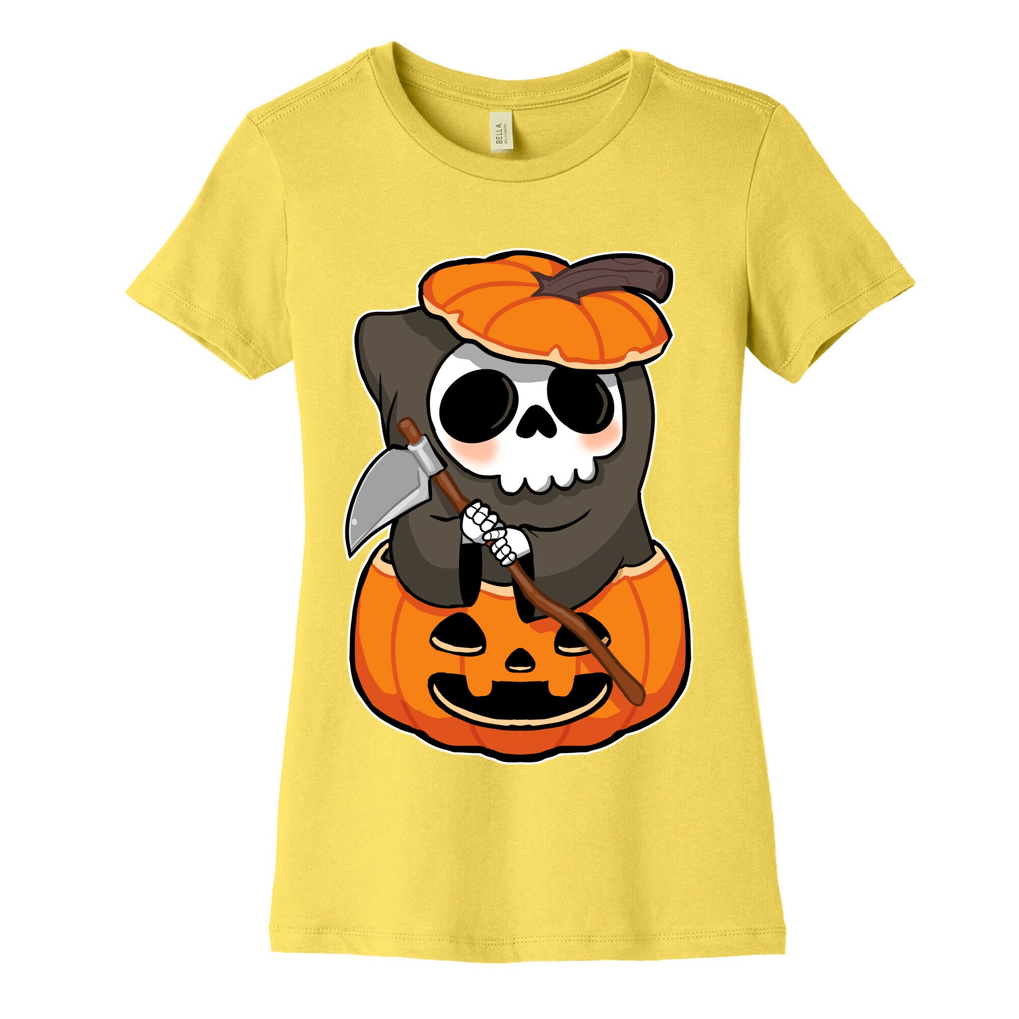 Cute Halloween Grim Reaper Women's Cotton Tee