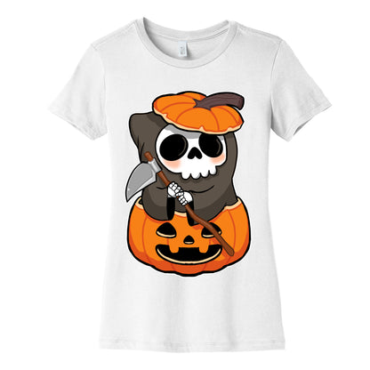 Cute Halloween Grim Reaper Women's Cotton Tee