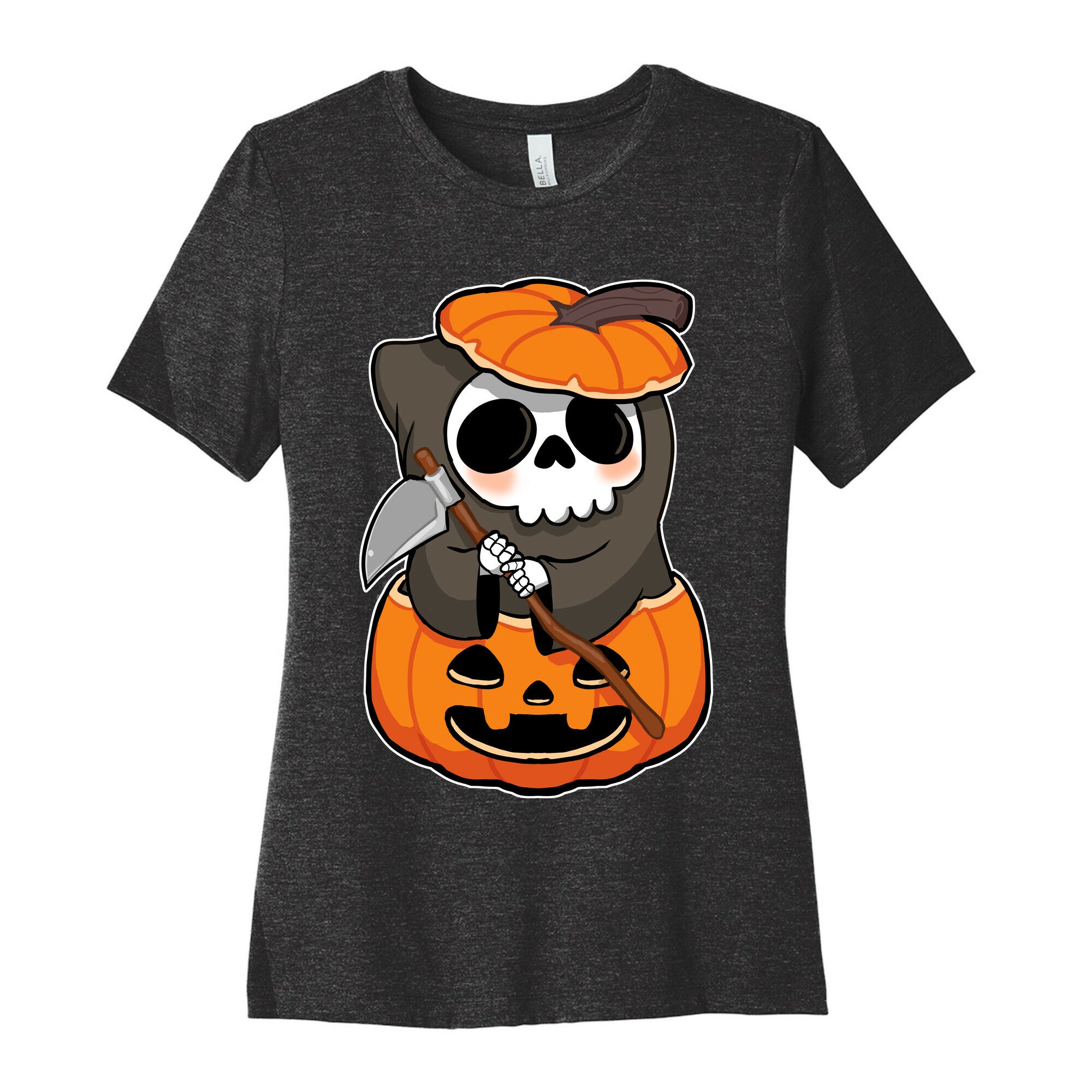 Cute Halloween Grim Reaper Women's Cotton Tee