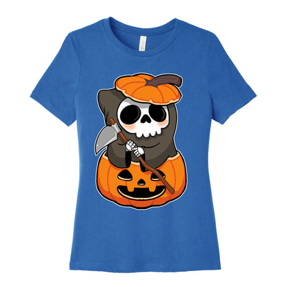 Cute Halloween Grim Reaper Women's Cotton Tee