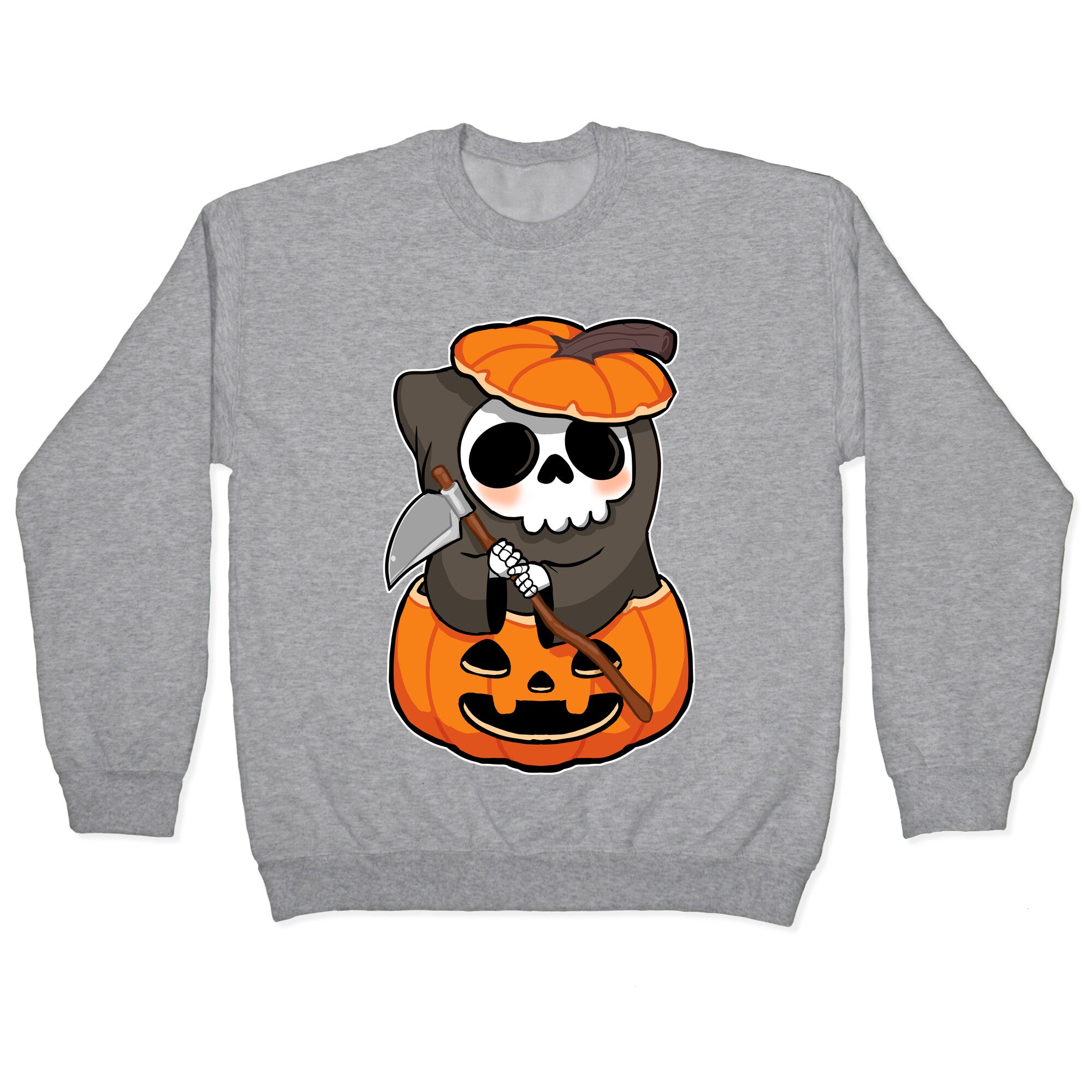 Cute Halloween Grim Reaper Crewneck Sweatshirt