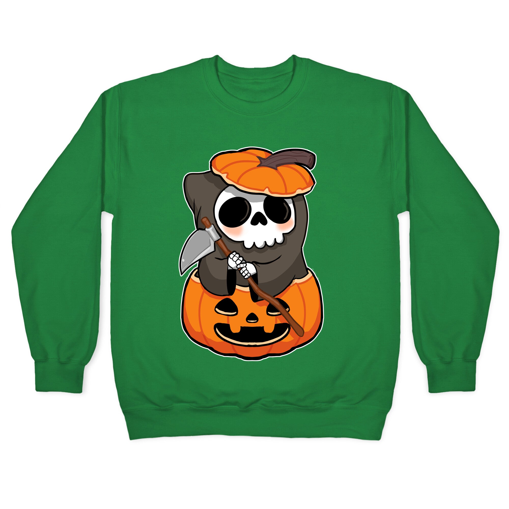 Cute Halloween Grim Reaper Crewneck Sweatshirt