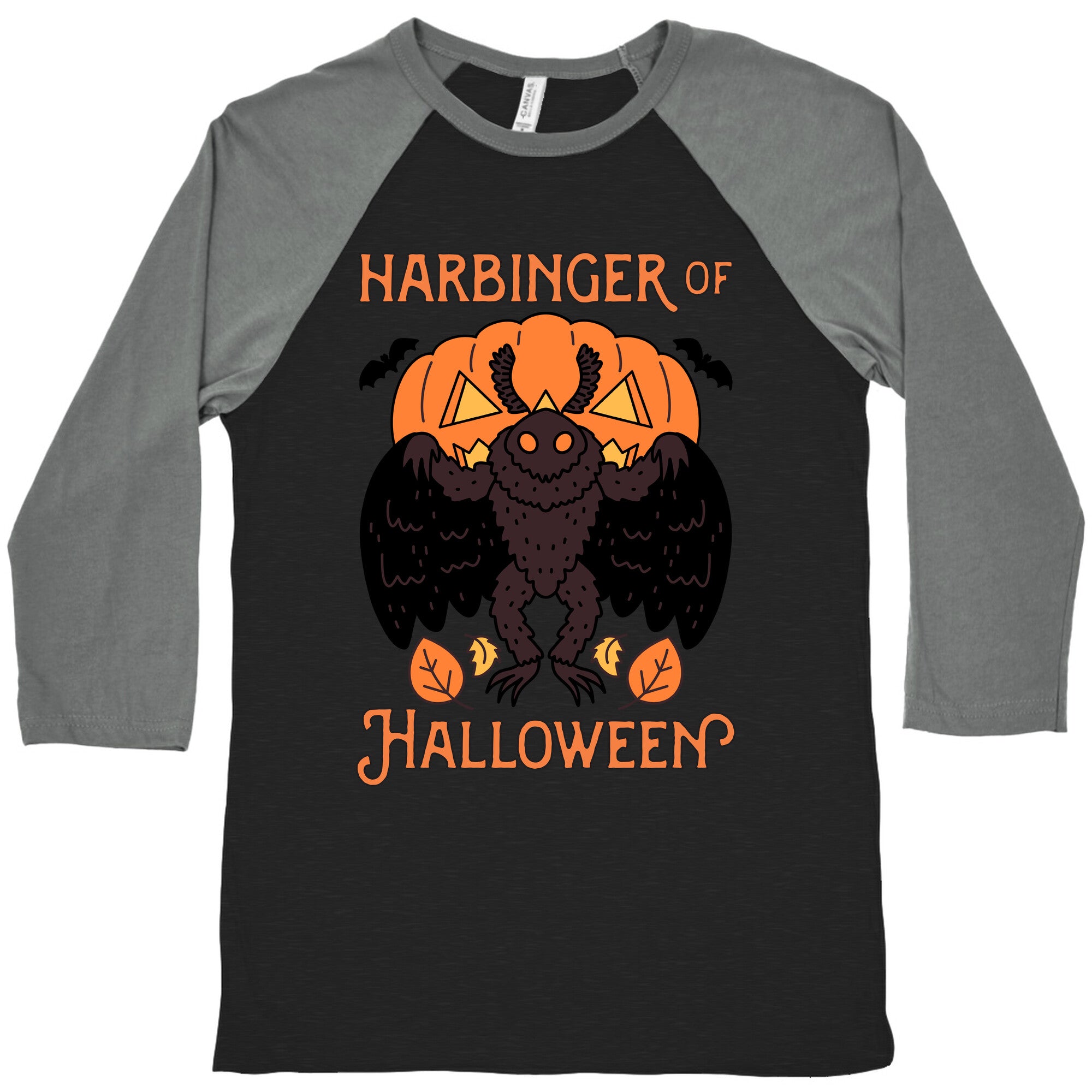 Harbinger of Halloween Mothman Baseball Tee