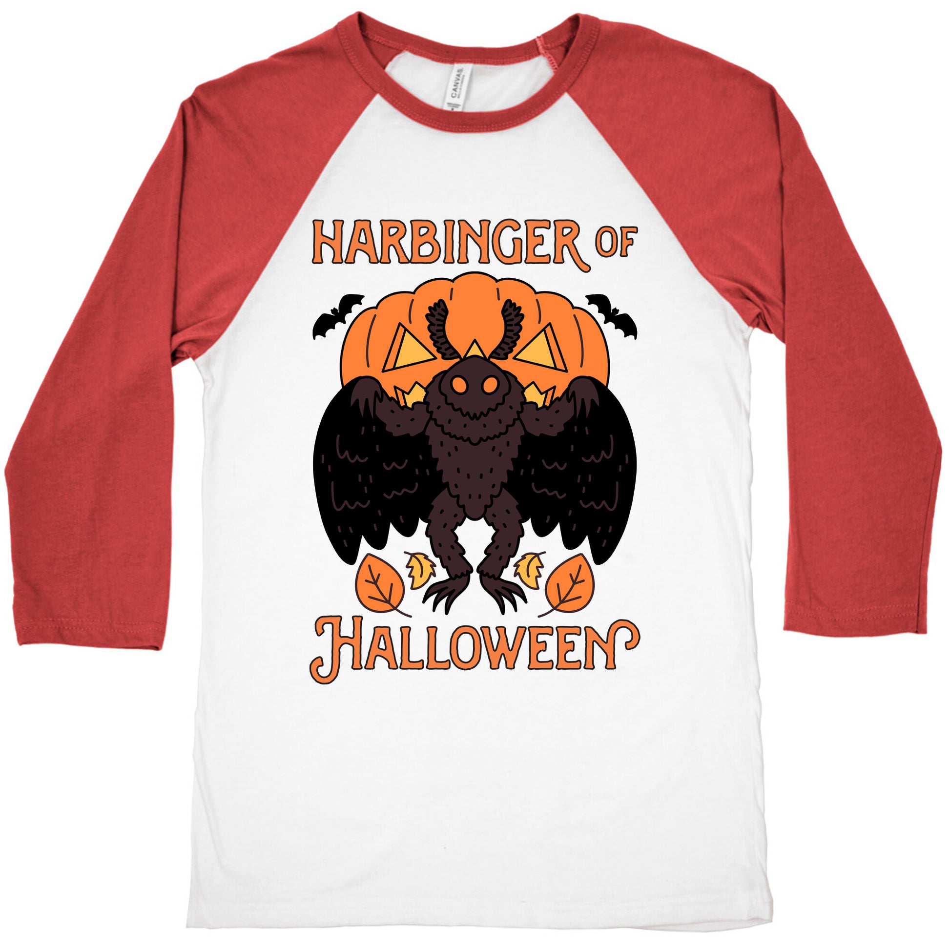 Harbinger of Halloween Mothman Baseball Tee