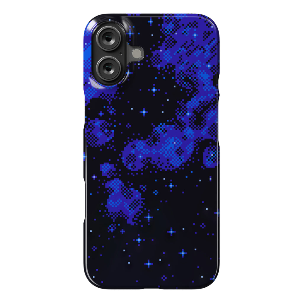 Pixelated Blue Nebula Phone Case