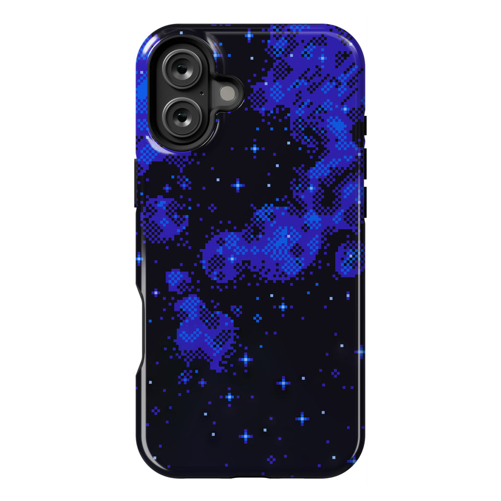 Pixelated Blue Nebula Phone Case
