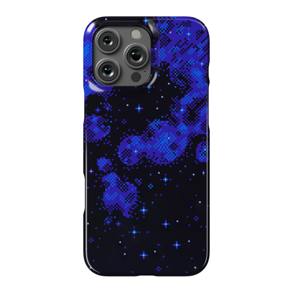 Pixelated Blue Nebula Phone Case