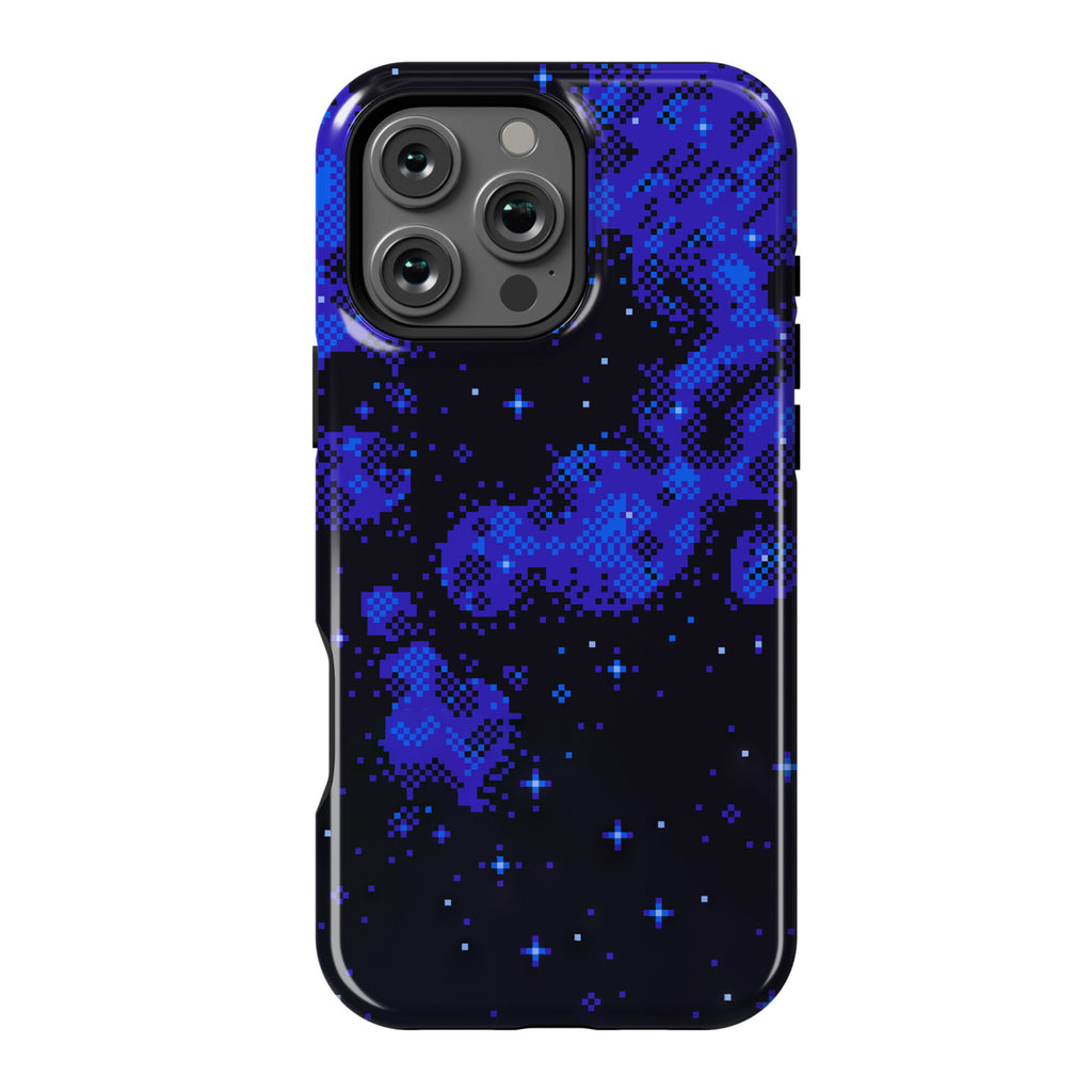 Pixelated Blue Nebula Phone Case