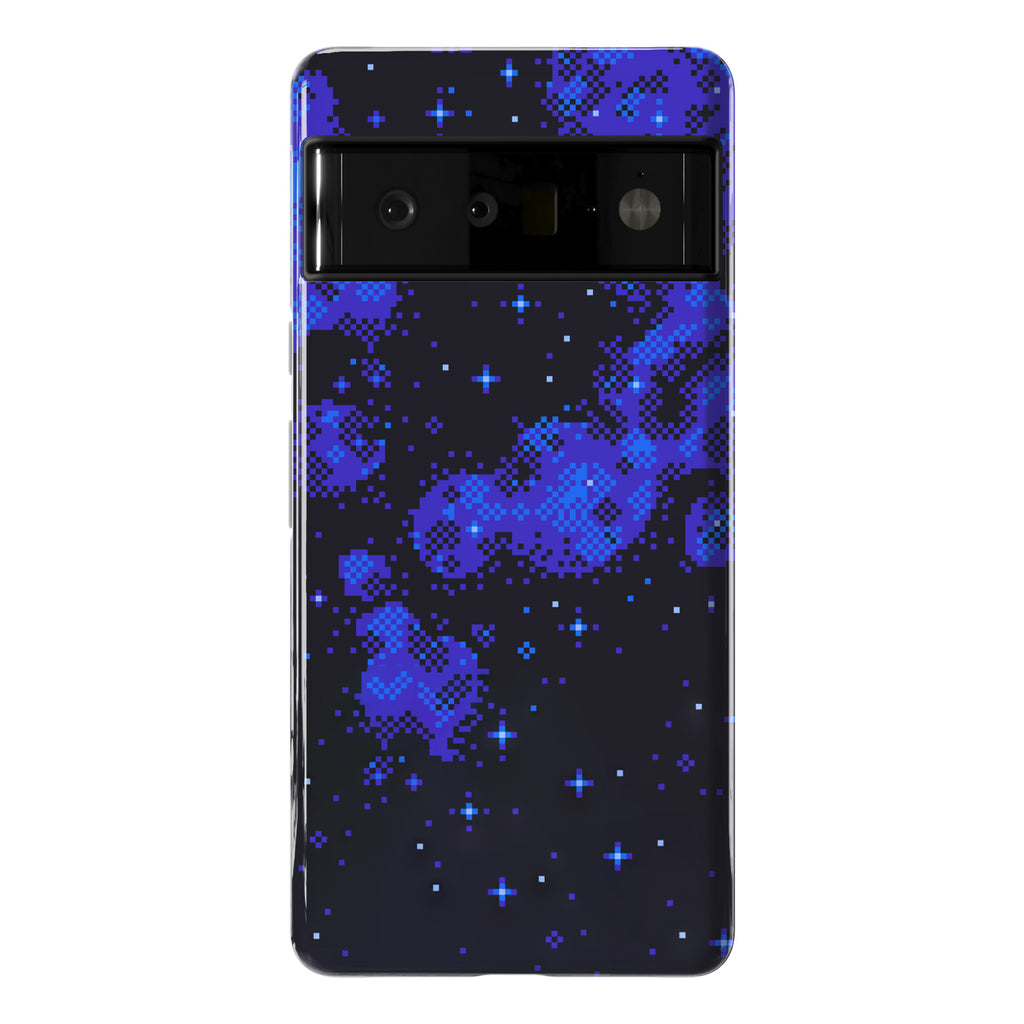 Pixelated Blue Nebula Phone Case