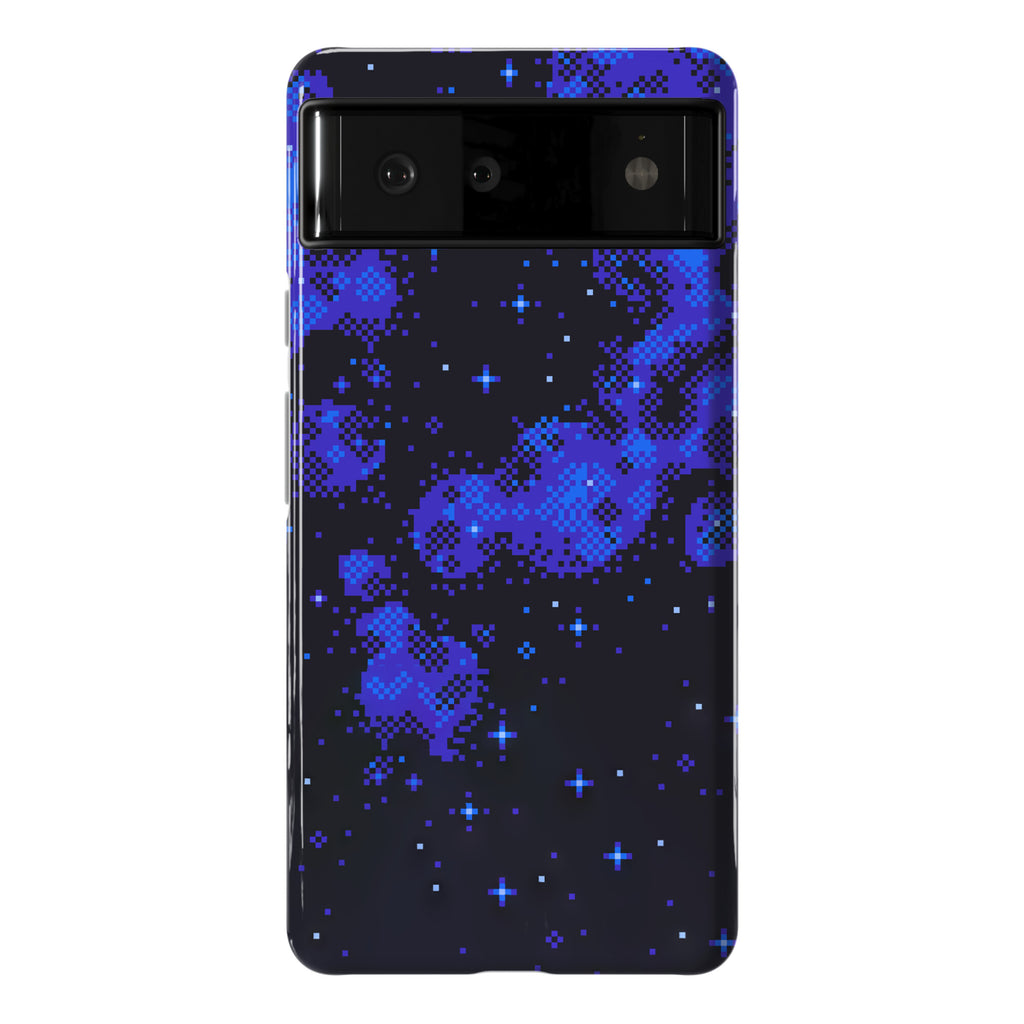 Pixelated Blue Nebula Phone Case