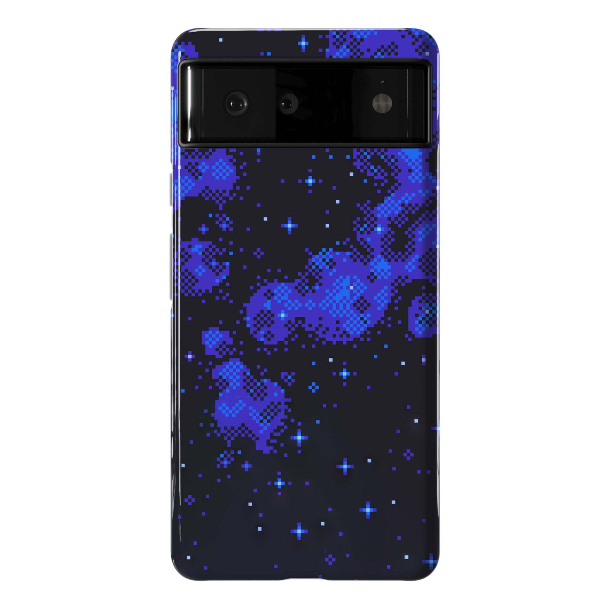 Pixelated Blue Nebula Phone Case