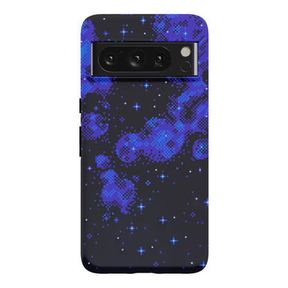 Pixelated Blue Nebula Phone Case