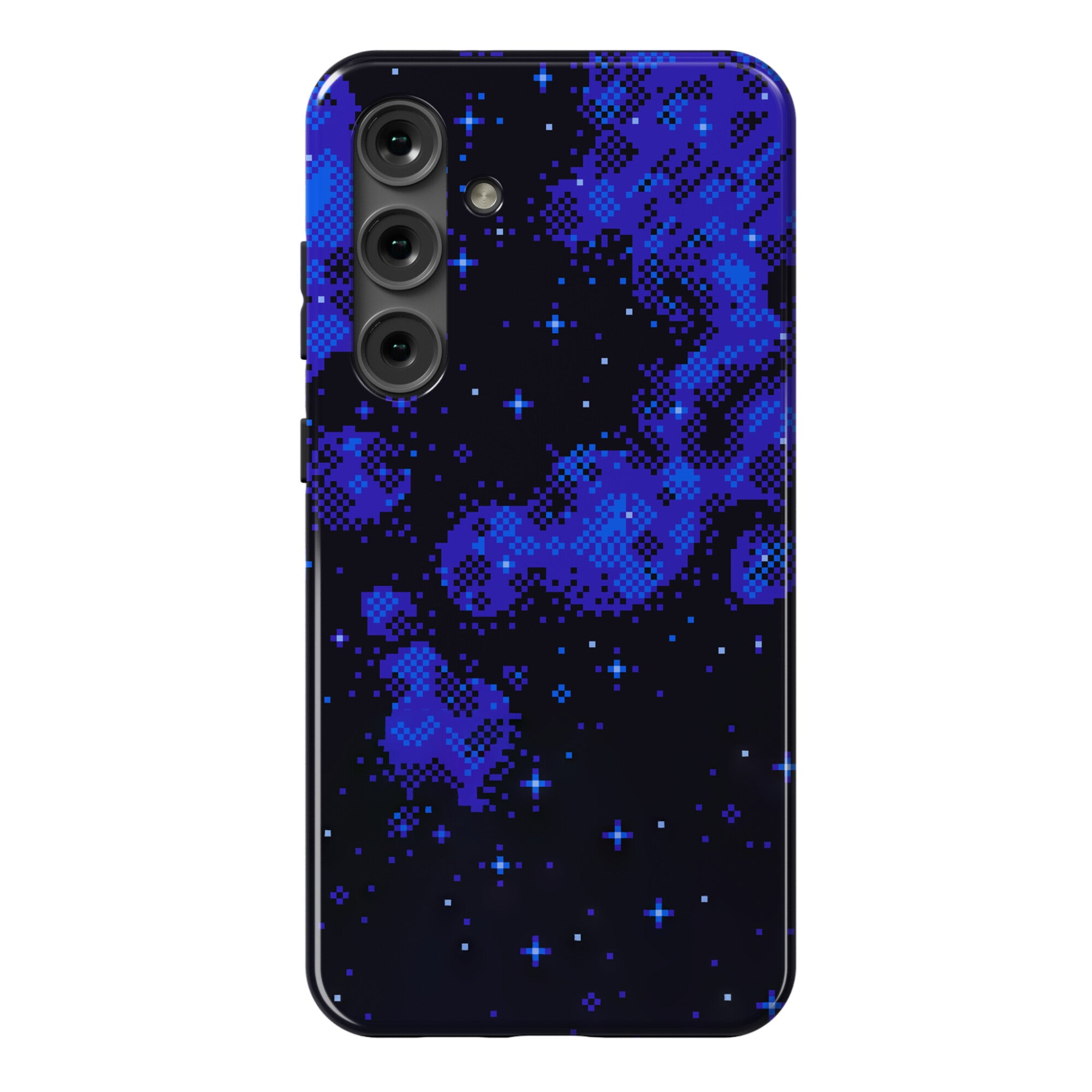 Pixelated Blue Nebula Phone Case
