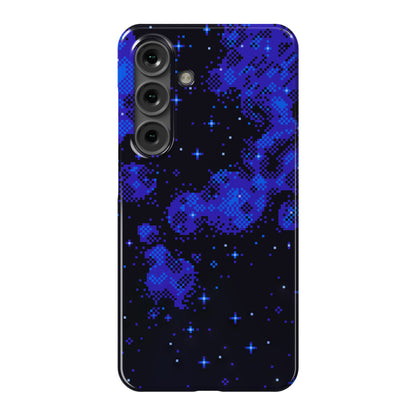 Pixelated Blue Nebula Phone Case