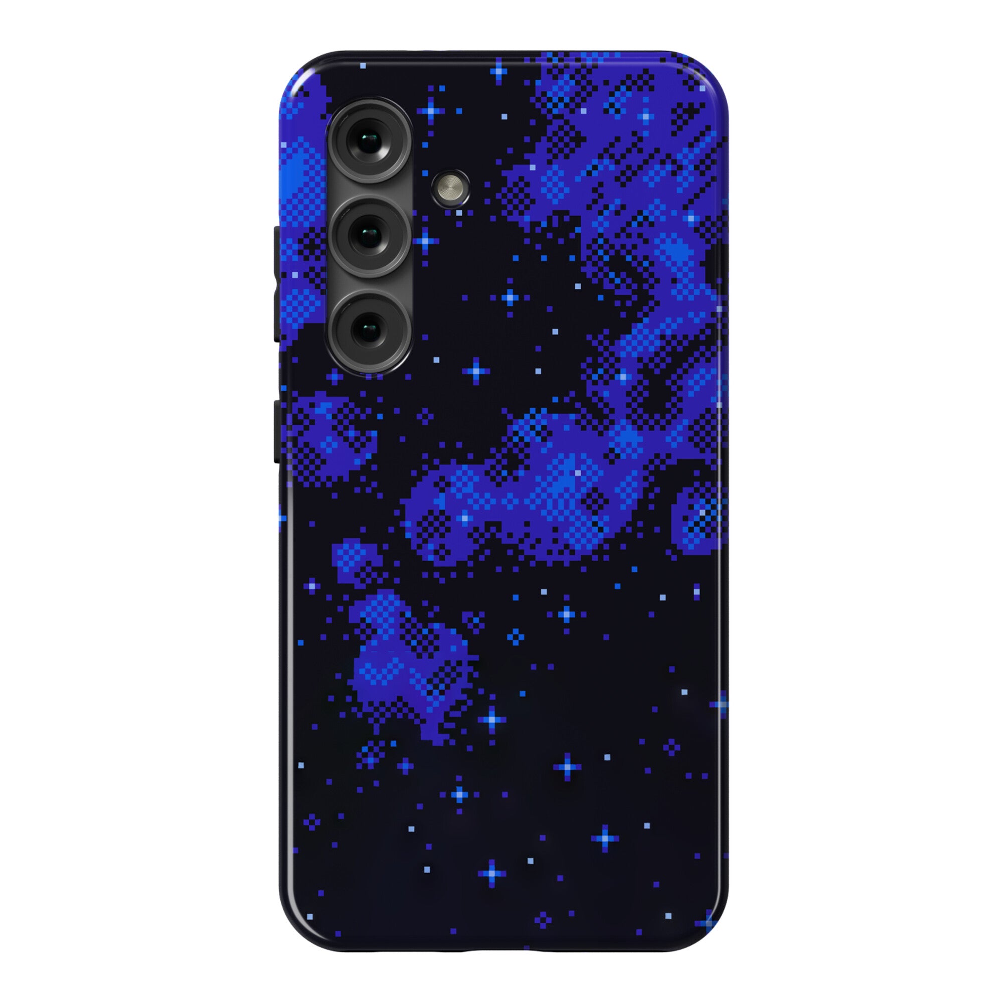 Pixelated Blue Nebula Phone Case