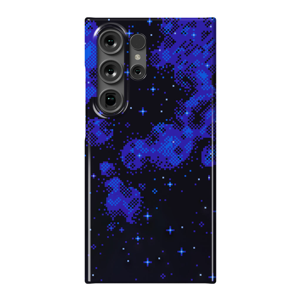 Pixelated Blue Nebula Phone Case