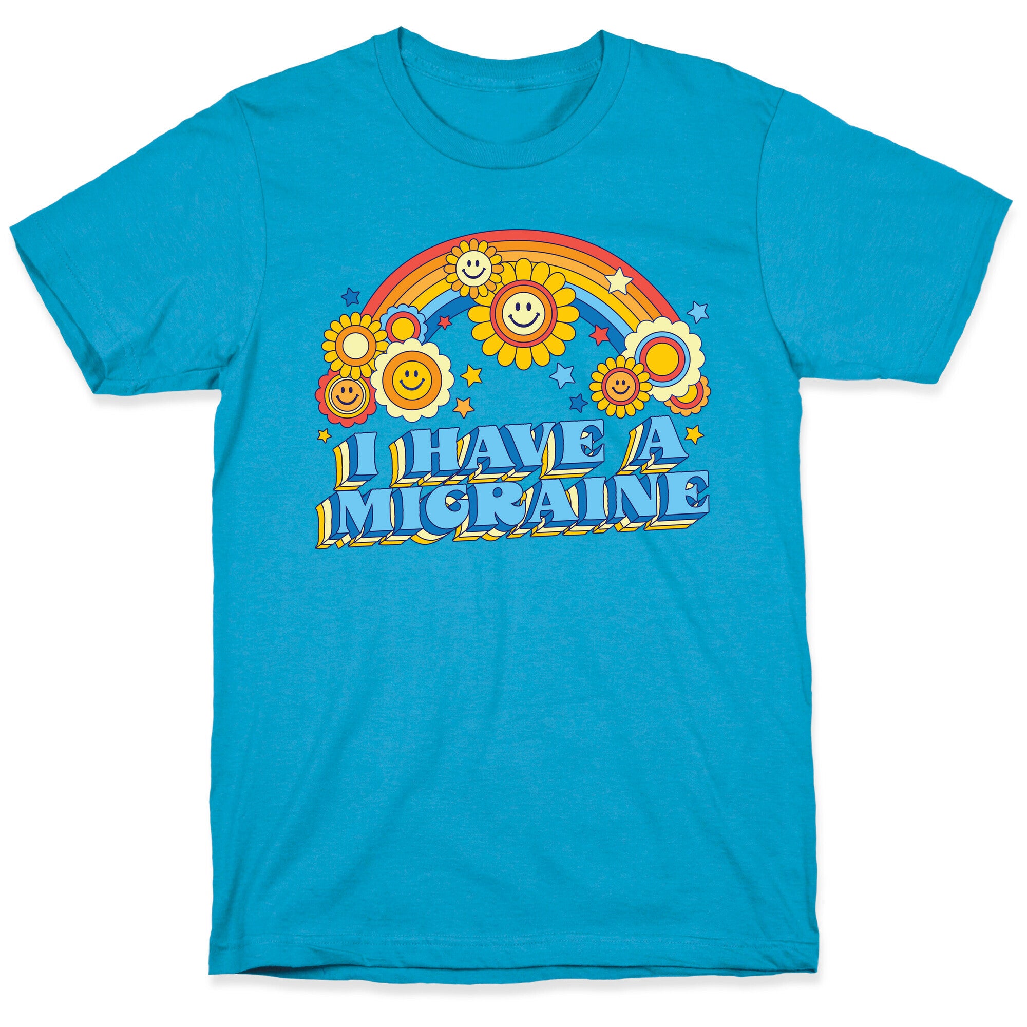 I Have a Migraine Retro Rainbow Unisex Triblend Tee