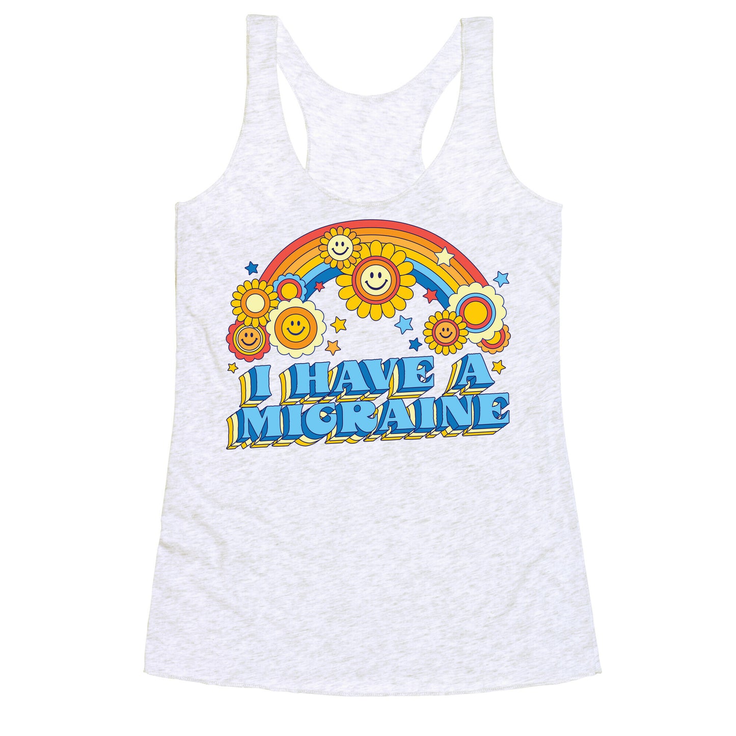 I Have a Migraine Retro Rainbow Racerback Tank