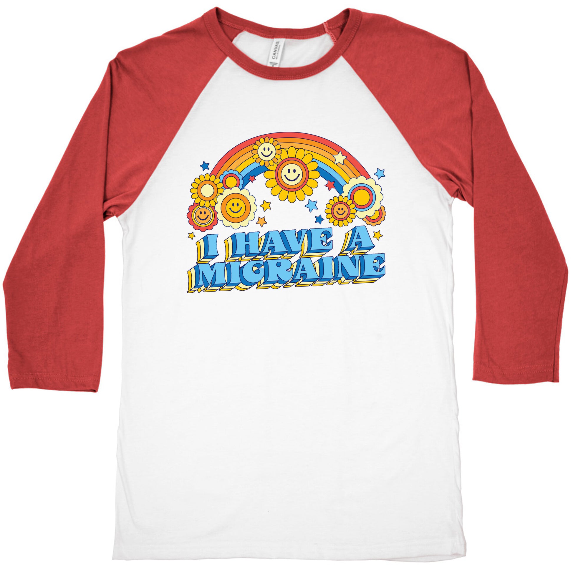 I Have a Migraine Retro Rainbow Baseball Tee