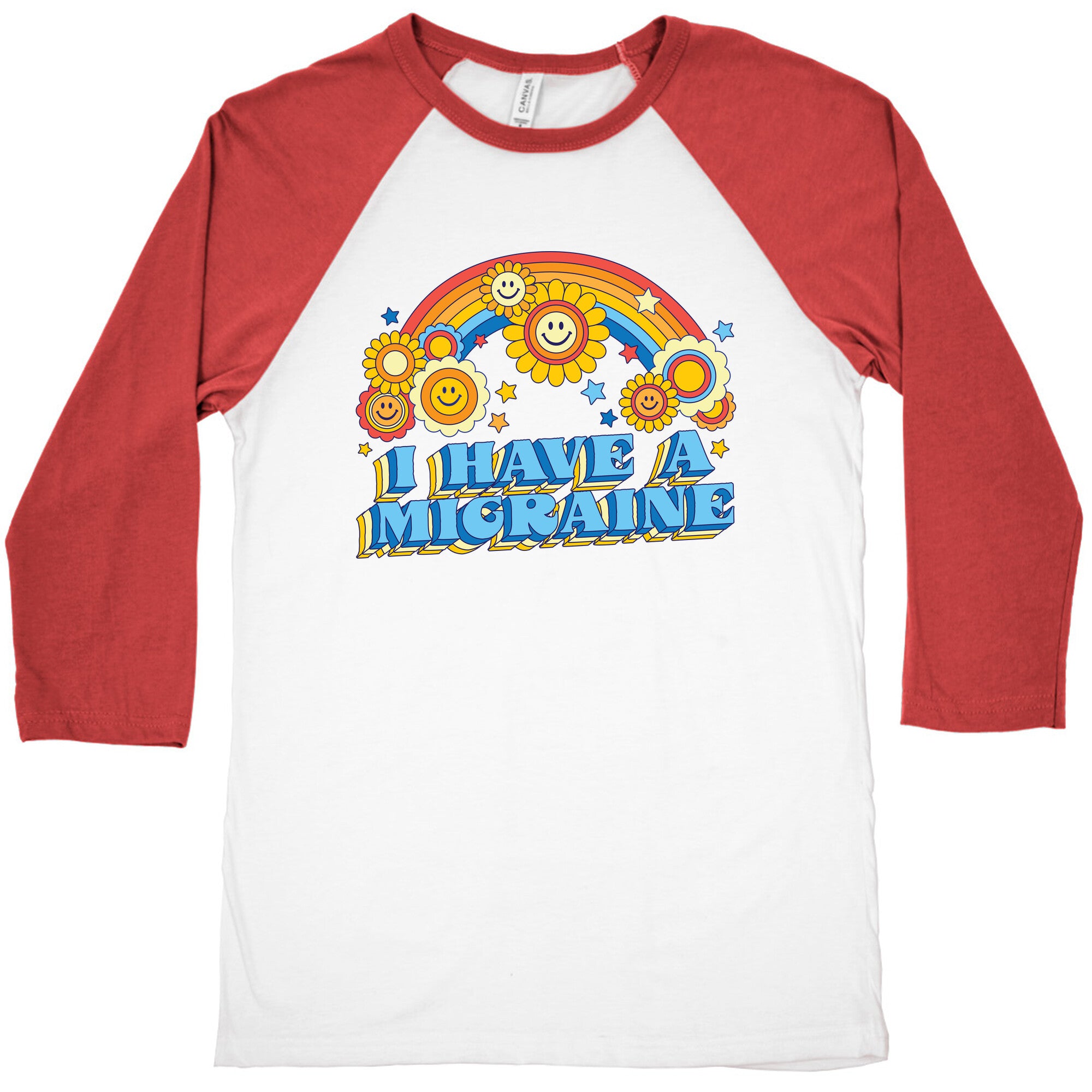 I Have a Migraine Retro Rainbow Baseball Tee