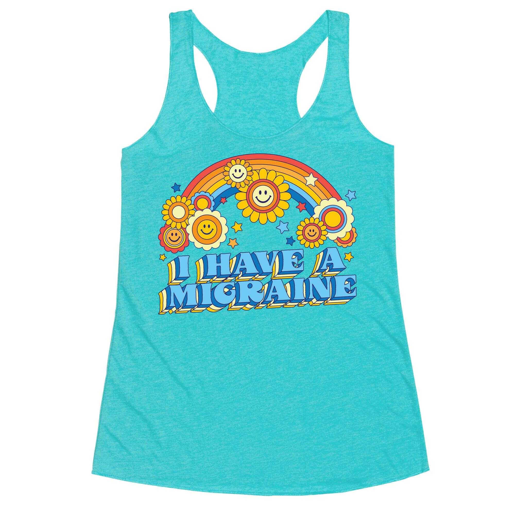 I Have a Migraine Retro Rainbow Racerback Tank