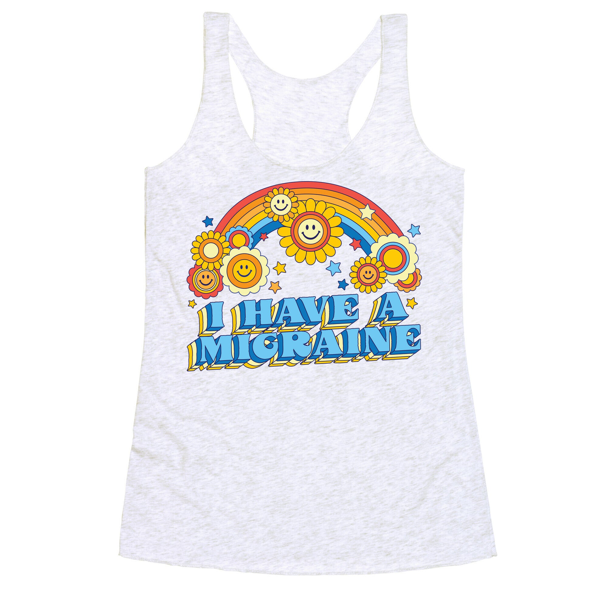 I Have a Migraine Retro Rainbow Racerback Tank
