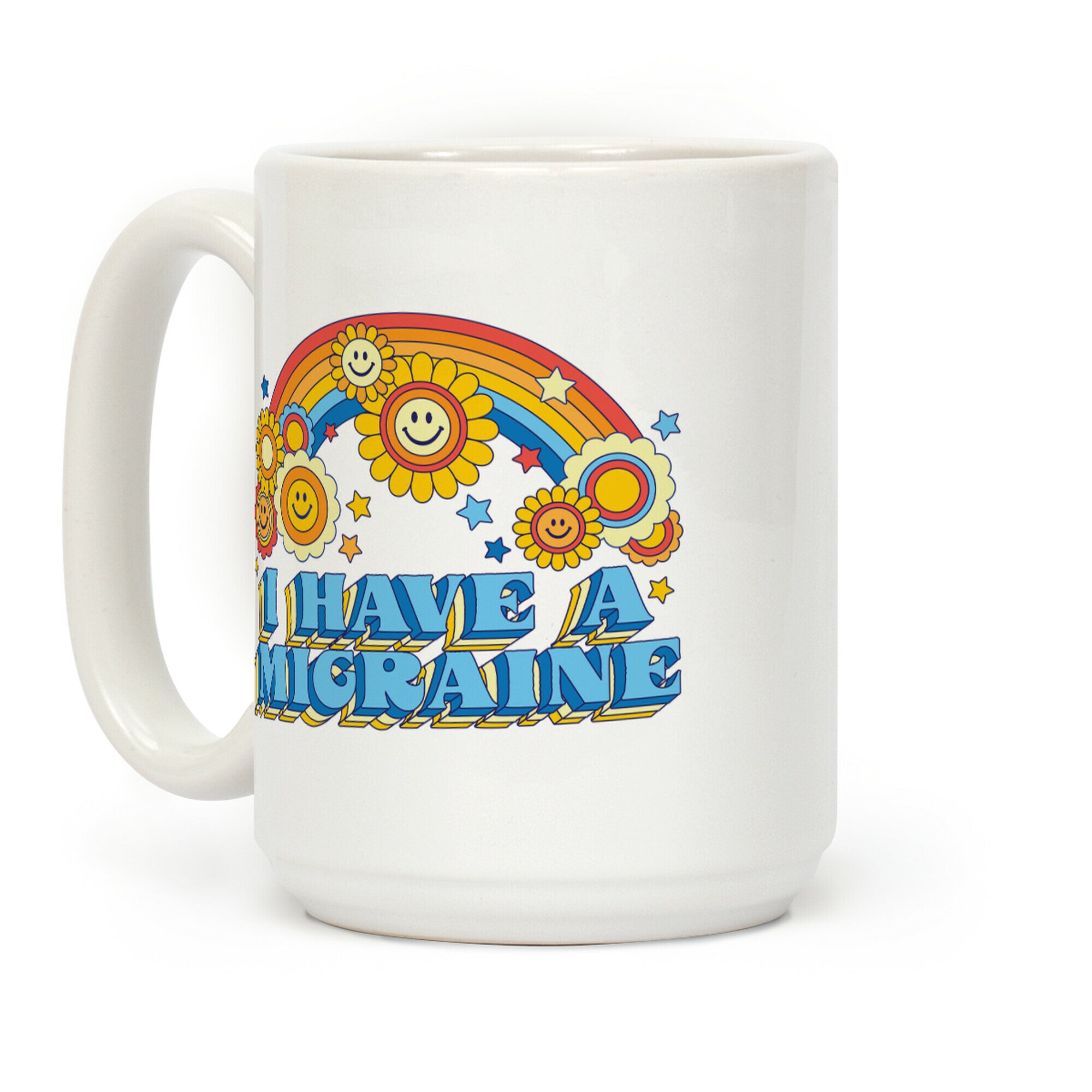 I Have a Migraine Retro Rainbow Coffee Mug