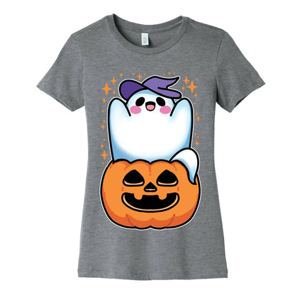 Cute Halloween Ghost Women's Cotton Tee