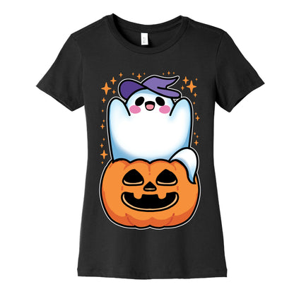 Cute Halloween Ghost Women's Cotton Tee