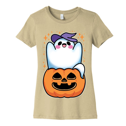 Cute Halloween Ghost Women's Cotton Tee