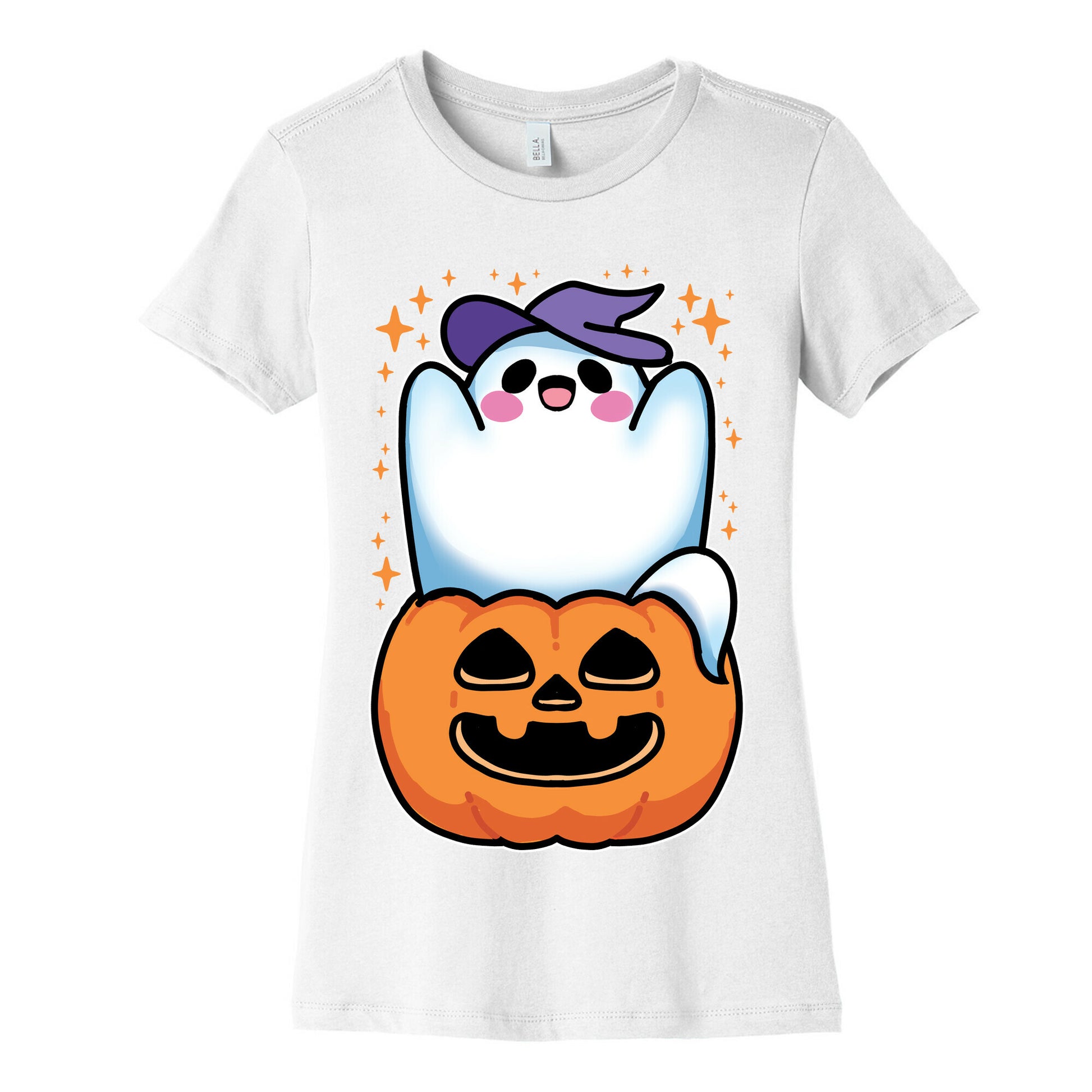 Cute Halloween Ghost Women's Cotton Tee