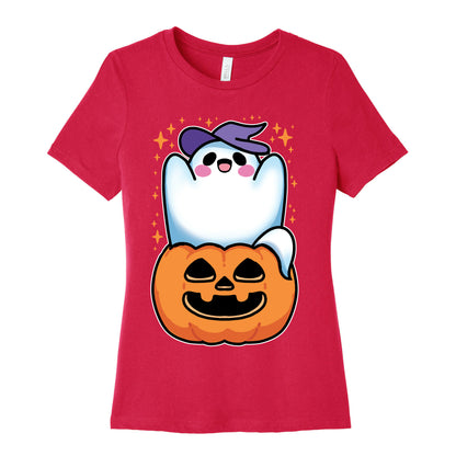 Cute Halloween Ghost Women's Cotton Tee