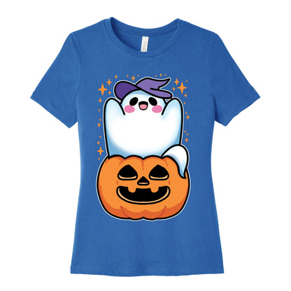 Cute Halloween Ghost Women's Cotton Tee