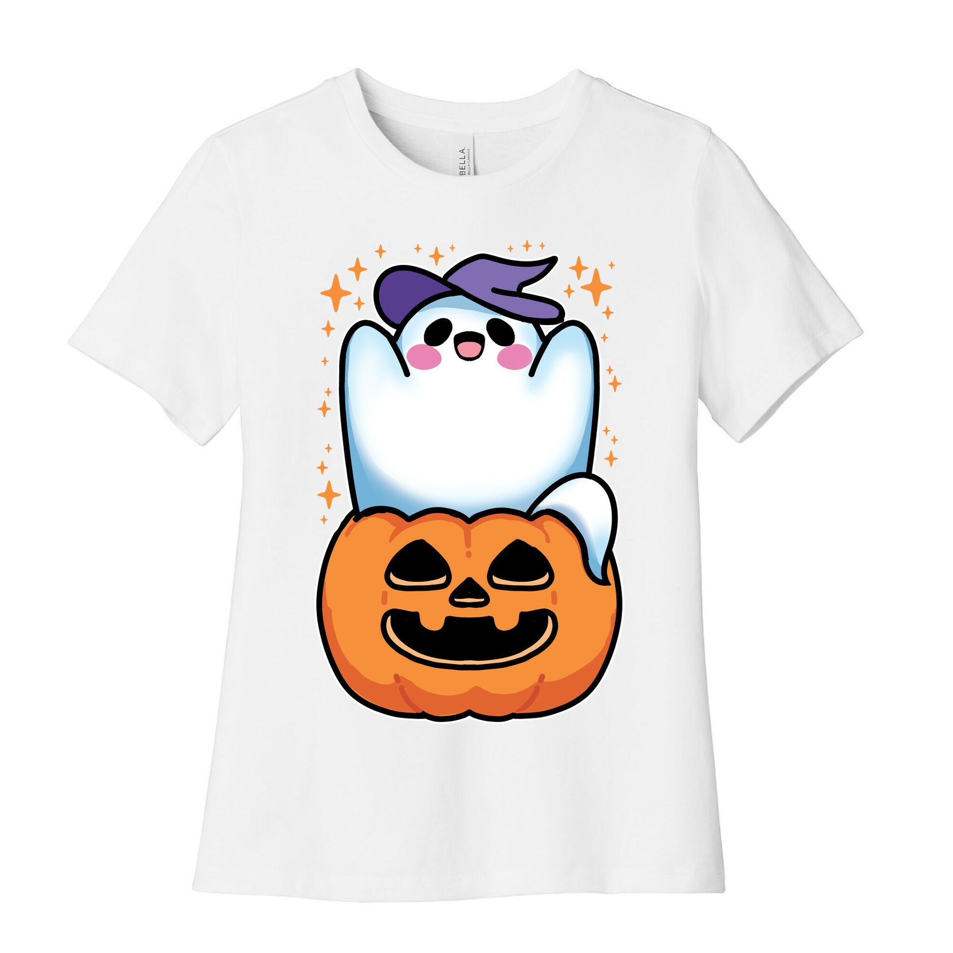Cute Halloween Ghost Women's Cotton Tee