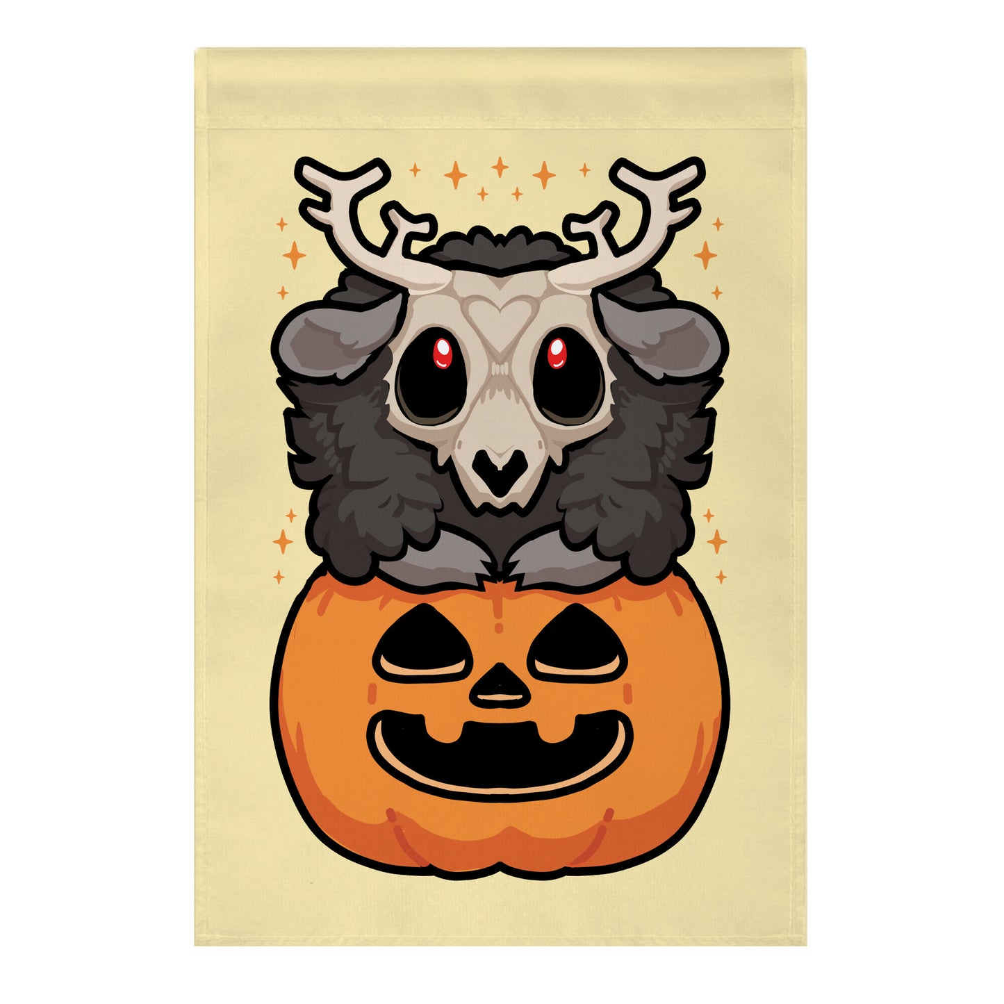 Cute Halloween Wendigo Garden Flag