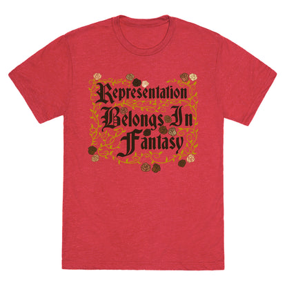 Representation Belongs In Fantasy Unisex Triblend Tee