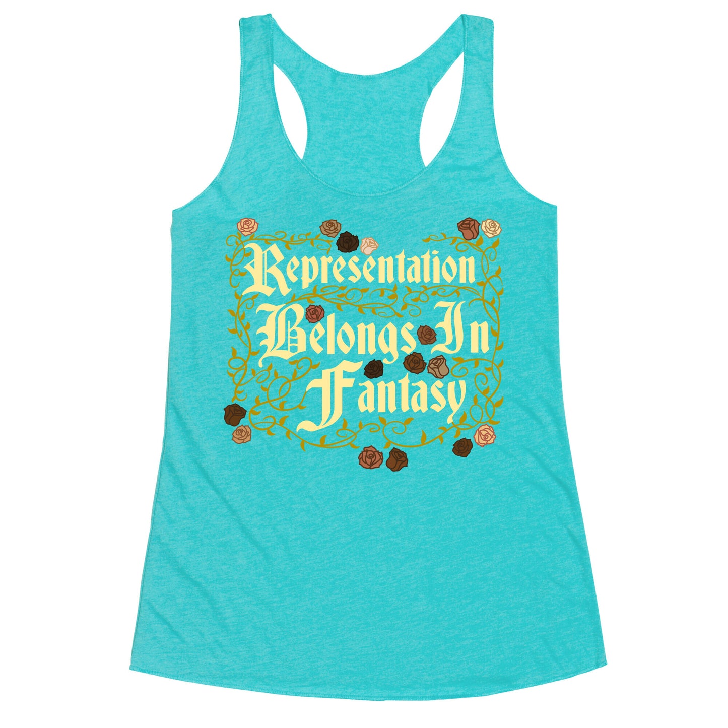 Representation Belongs In Fantasy Racerback Tank